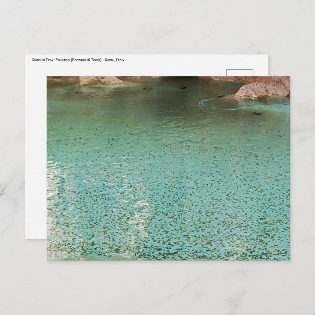 Coins in Trevi Fountain - Rome, Italy Postcard (Front/Back)