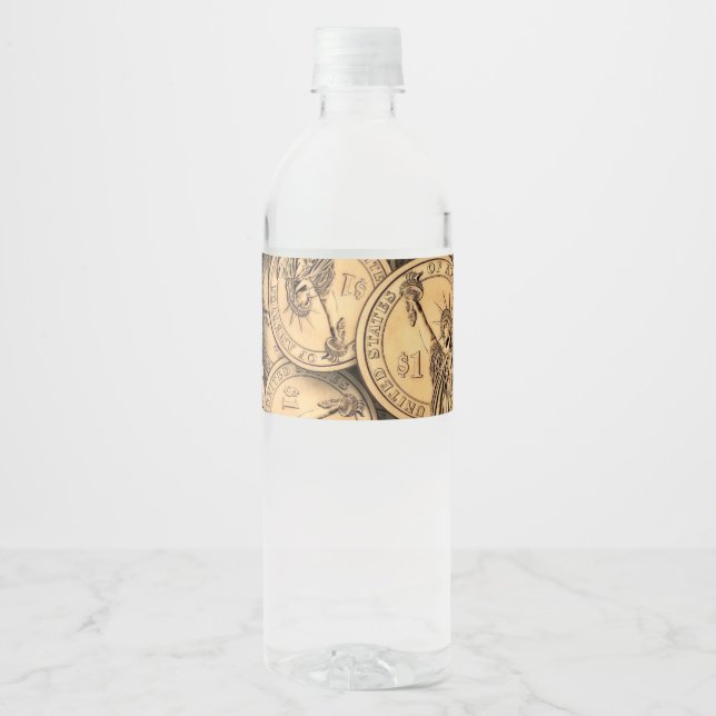  Coins  Water Bottle Label (Front)