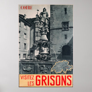 Coire, Visitez les Grisons, Travel Poster