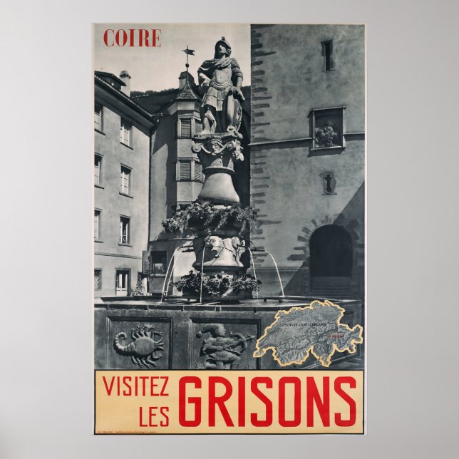 Coire, Visitez les Grisons, Travel Poster (Front)