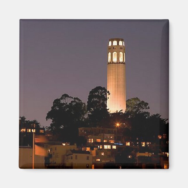 Coit Tower at Night Magnet (Front)
