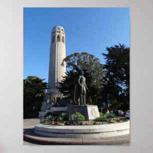 Coit Tower & Columbus Statue #3-1 Poster