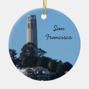 Coit Tower- San Francisco Ceramic Tree Decoration