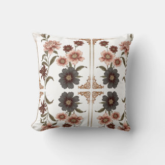 Cojín Botánico Acuarela – Flores Exóticas y Hojas Cushion