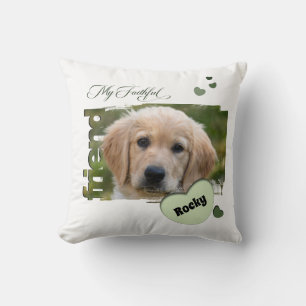 Cojín Customizable Pet Photo  "My Faithful Friend" Cushion