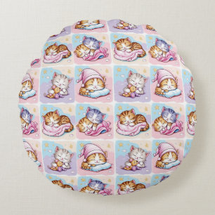 Cojín redondo - Gatito de Sueños Round Cushion