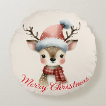 Cojín Redondo Reno Navideño