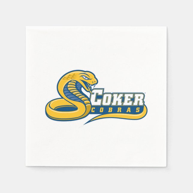 Coker University Cobras Logo Napkin (Front)