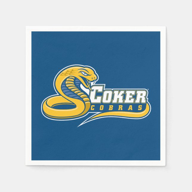 Coker University Cobras Logo Napkin (Front)