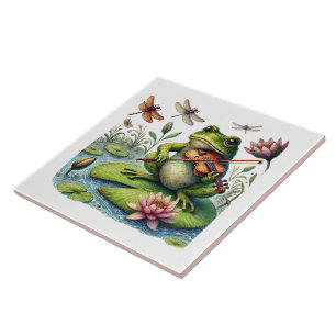 Col Country frog lovers Ceramic Tile