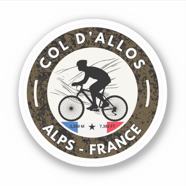 Col d'Allos, french Alpes bicycle tour (Front)