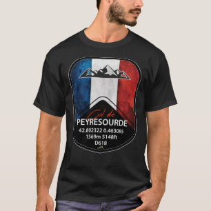 Col de la Bonette France Cycle and Motorcycle Stic T-Shirt