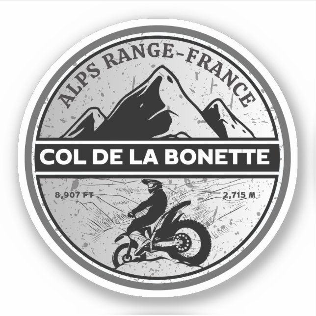 Col de la Bonette french Alpes motobike tour (Front)