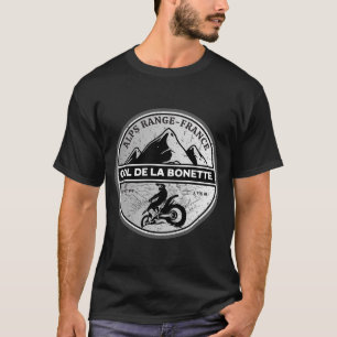  Col de la Bonette french Alpes motobike tour T-Shirt
