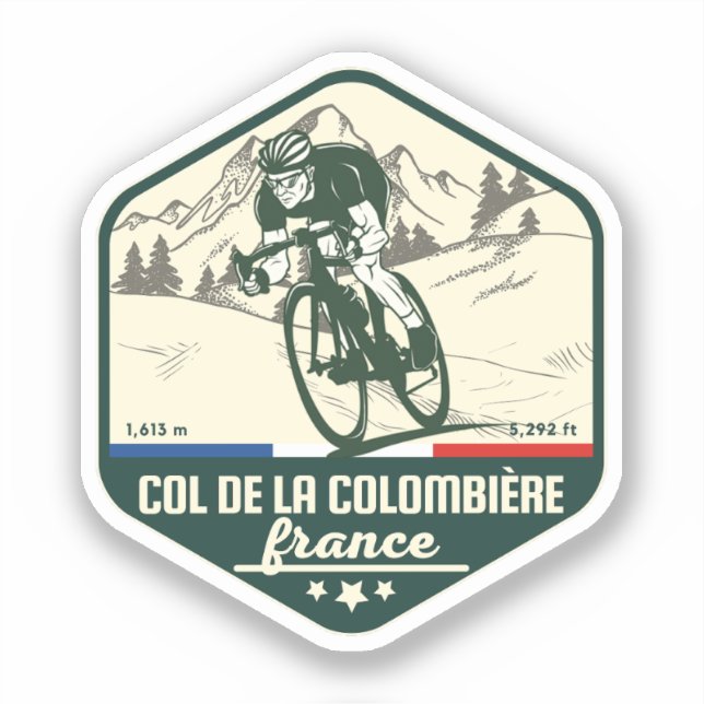 col de la colombiere,french alpes sticker (Front)