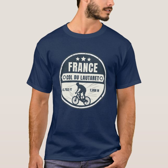 Col du Lautaret french Alpes bicycle tour  T-Shirt (Front)