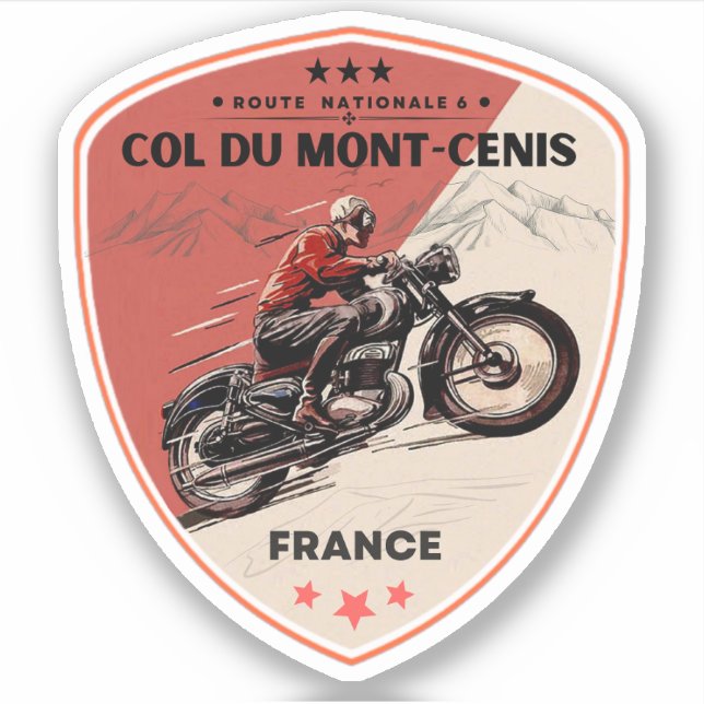 Col du Mont Cenis french massif Alpine motorcycle  (Front)