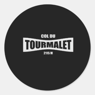 Col Du Tourmalet Cycling Bike Classic Round Sticker