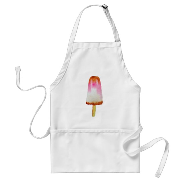 Cola popsicle cute Summertime watercolor art Standard Apron (Front)