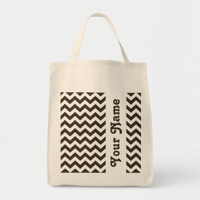 Cola Safari Chevron with customisable name Tote Bag (Front)