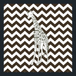 Cola Safari Chevron with Pop Art Giraffe Poster<br><div class="desc">Mod Chevron pattern in Emporio Moffa's Safari Moods colour palette,  with pop art giraffe on one side.</div>