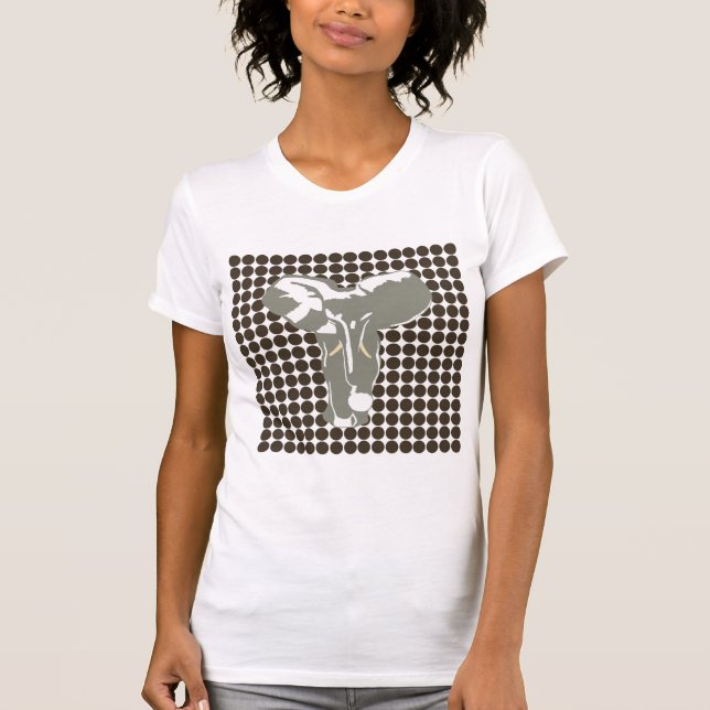 Cola Safari Dot with Pop Art Elephant T-Shirt (Front)