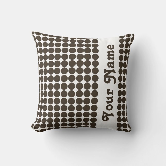 Cola Safari Dots with custom text Cushion (Front)