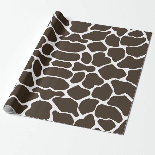 Cola Safari Giraffe Wrapping Paper (Unrolled)