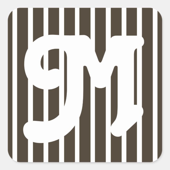 Cola Safari Stripe Square Sticker (Front)