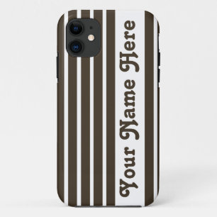 Cola Safari Stripe with name iPhone 11 Case