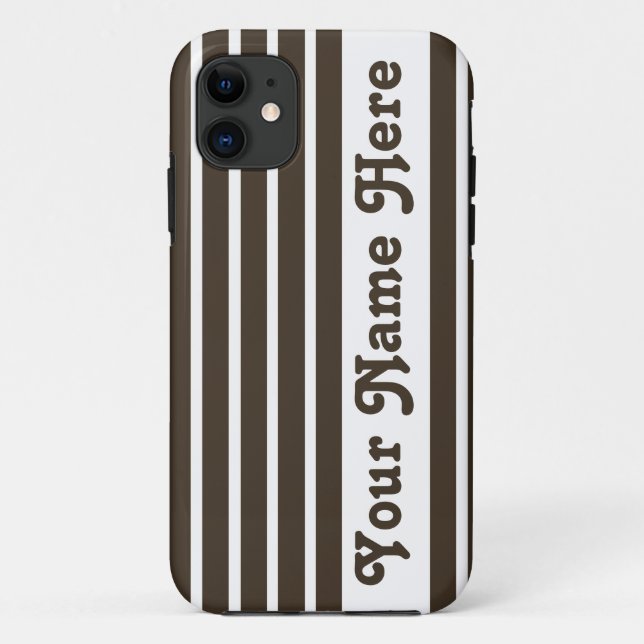 Cola Safari Stripe with name Case-Mate iPhone Case (Back)