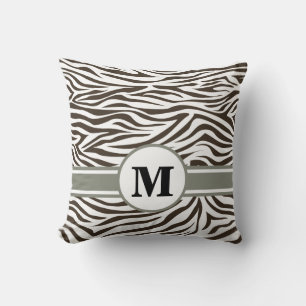 Cola Safari Zebra with Monogram Cushion