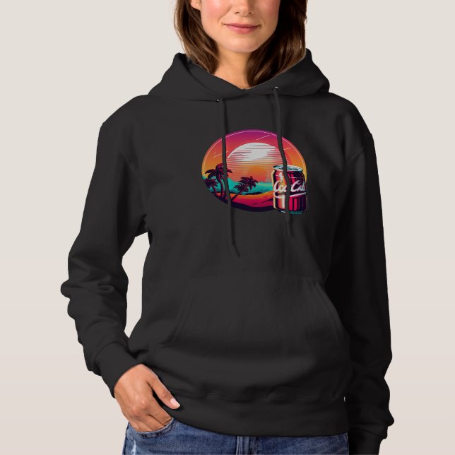 Cola Synthwave 80s Retrowave Aesthetic Hoodie (Front)