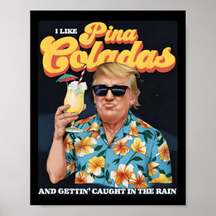 Coladas Donald Trump Summer Vacation Hawaii Beach  Poster