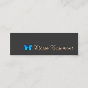 Colbalt Blue Butterfly Nature Mini Business Card