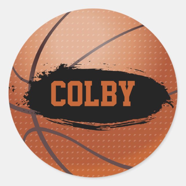 Colby Grunge Personalised Basketball Stickers (Front)
