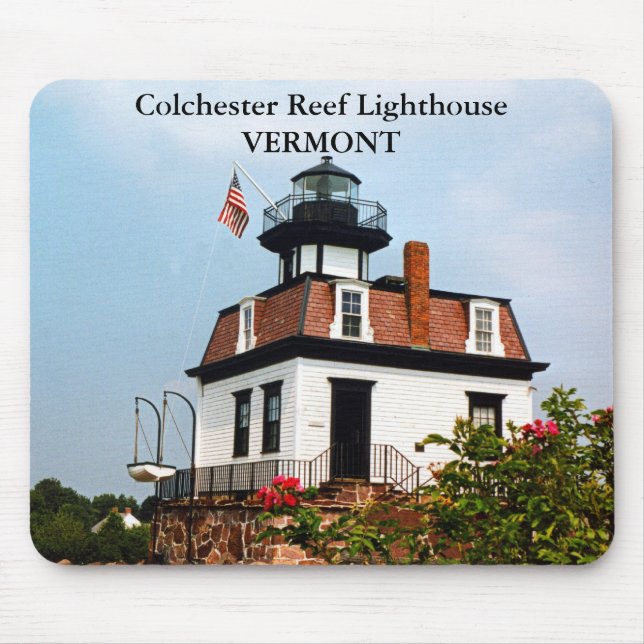 Colchester Reef Lighthouse, Vermont Mousepad (Front)