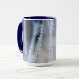 Cold a winter frost on coffee mug