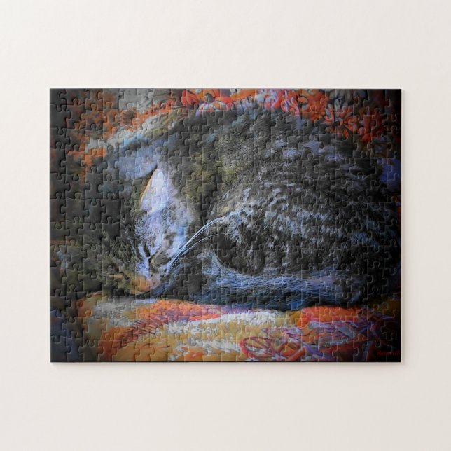 Cold and curled up jigsaw puzzle (Horizontal)