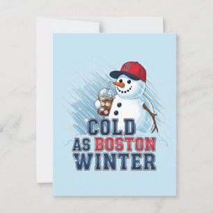Cold as Boston Winter Postcard