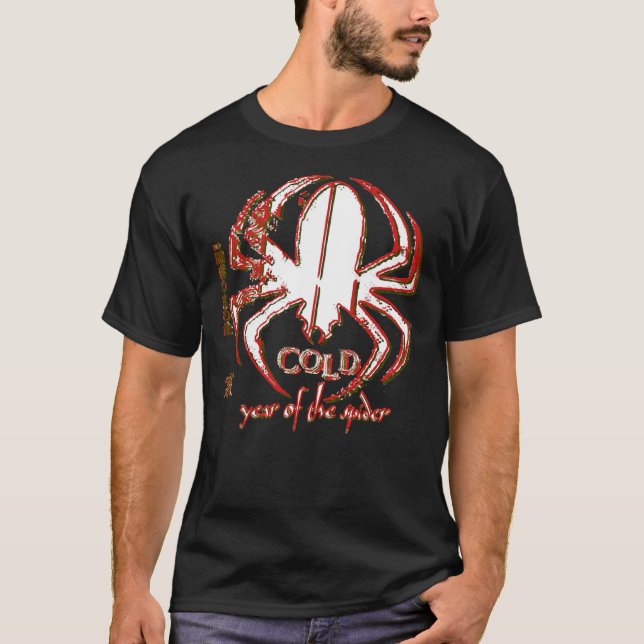 Cold Band Year Of The Spider Distressed Artwork Cl T-Shirt (Front)