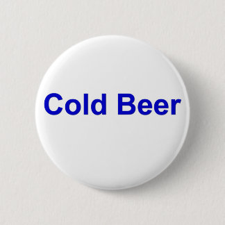 cold beer 6 cm round badge