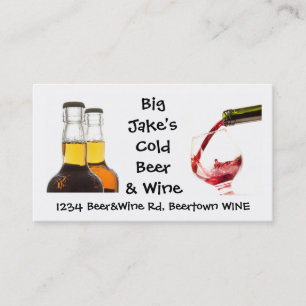 Cold Beer and Wine Liquor Store Business Card