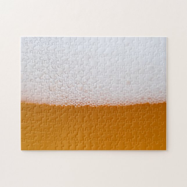 Cold Beer Bubbles and Foam Jigsaw Puzzle (Horizontal)