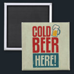 Cold Beer Magnet<br><div class="desc">Retro Design</div>