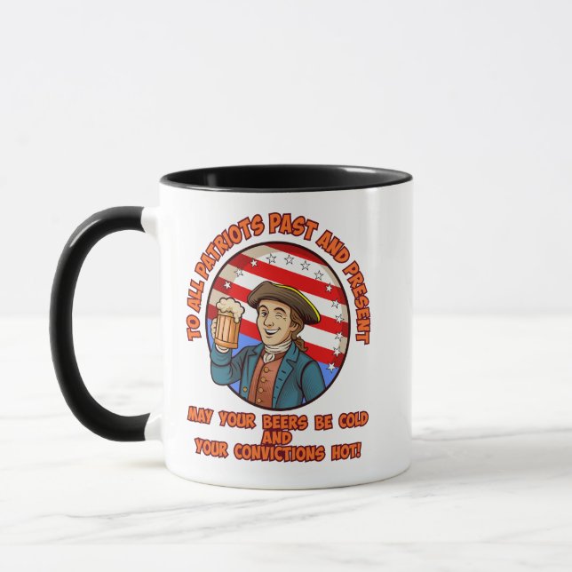 Cold beer on July 4th Mug (Left)