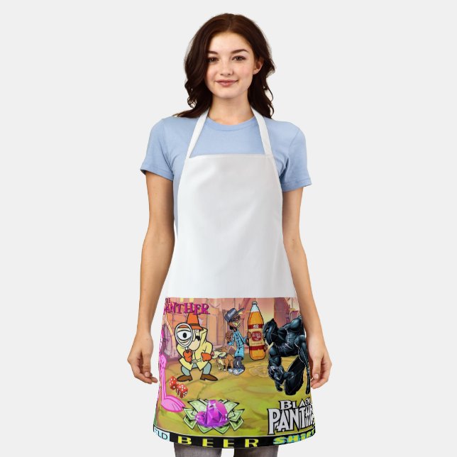 Cold Beer shirt Apron (Worn)
