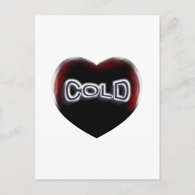 Cold Black Heart Postcard (Front)