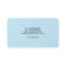 cold blue colour business card