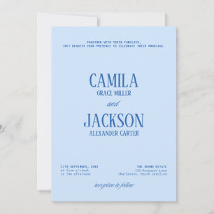 Cold Blue Wedding Invitation